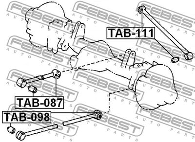 Сайлентблок рычага переднего задний FEBEST TAB098