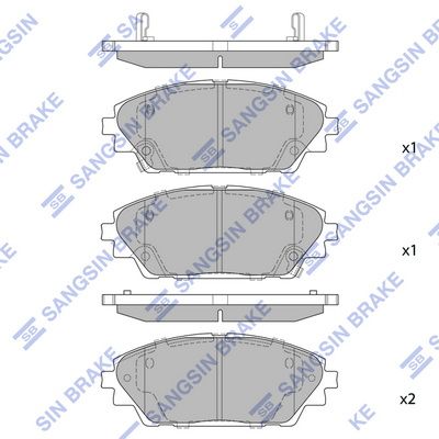 Колодки тормозные передние SANGSIN SP1729