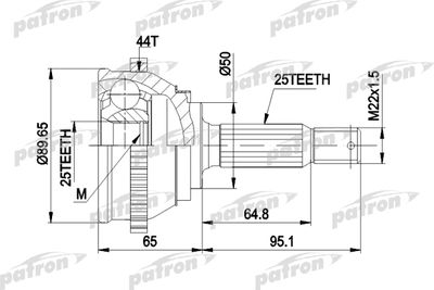 ШРУС наружный комплект PATRON PCV1370