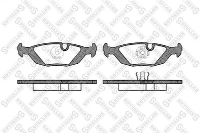 Колодки тормозные дисковые STELLOX 166010BSX