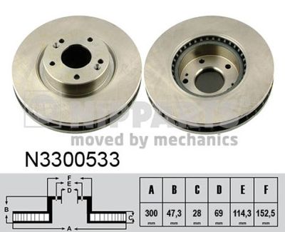Диск тормозной NIPPARTS N3300533
