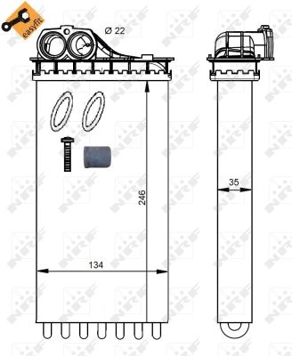 Радиатор отопителя NRF 54334