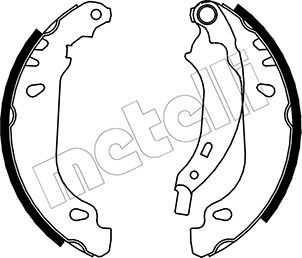Колодки тормозные барабанные METELLI 530356