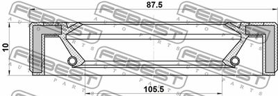 Сальник привода FEBEST 95GAY891051010L