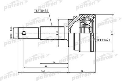 ШРУС наружный PATRON PCV1408