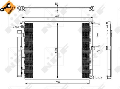Радиатор кондиционера с осушителем NRF 350050