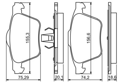Колодки тормозные дисковые BOSCH 0986494245