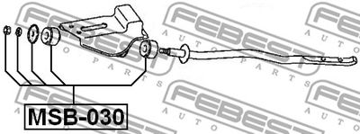Сайлентблок FEBEST MSB030