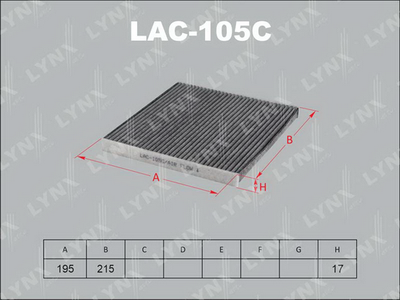 Фильтр салона LYNXauto LAC105C