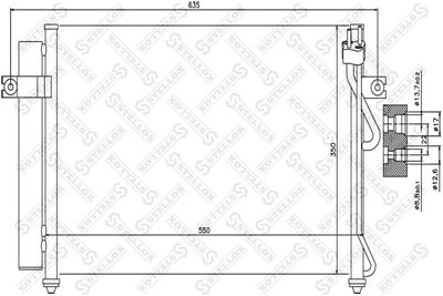Радиатор кондиционера STELLOX 1045028SX