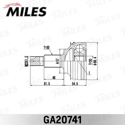 ШРУС наружный Miles GA20741