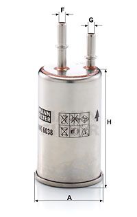 Фильтр топливный MANN-FILTER WK6038