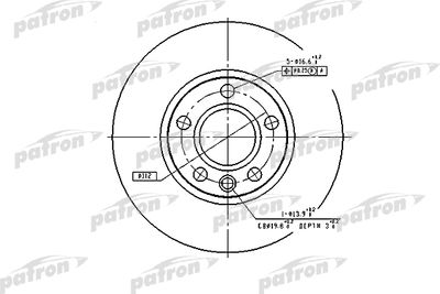 Диск тормозной передний PATRON PBD2809