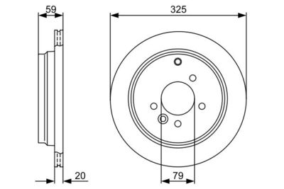 Диск тормозной задний BOSCH 0986479375