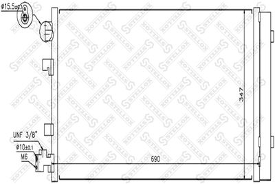 Радиатор кондиционера STELLOX 1045673SX