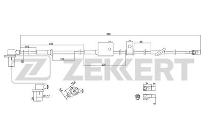 Датчик АБС передний левый Zekkert SE6090