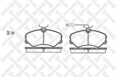 Колодки тормозные дисковые передние STELLOX 273002SX