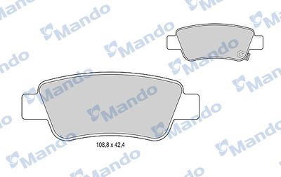 Колодки тормозные задние Mando MBF015250