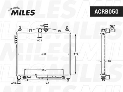 Радиатор Miles ACRB050