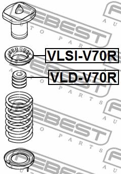 Отбойник амортизатора заднего FEBEST VLDV70R