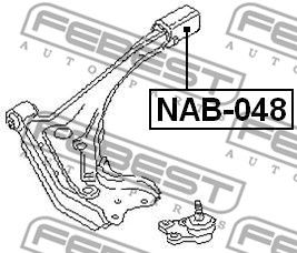 Сайлентблок рычага переднего задний FEBEST NAB048