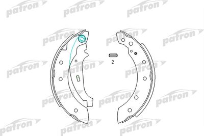 Колодки тормозные барабанные PATRON PSP519