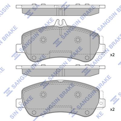 Колодки тормозные передние SANGSIN SP2330