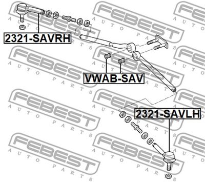 Наконечник рулевой левый FEBEST 2321SAVLH