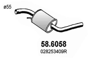 Глушитель средняя часть ASSO 586058