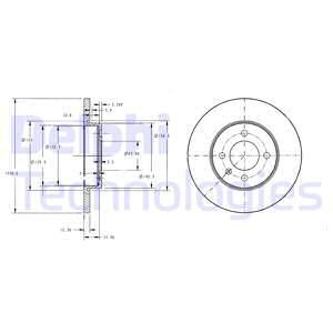 Диск тормозной DELPHI BG2454