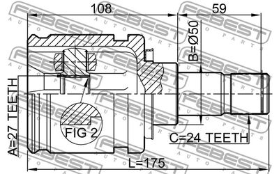 ШРУС внутренний левый FEBEST 0111ACV30LH
