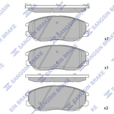 Колодки тормозные дисковые SANGSIN SP1161