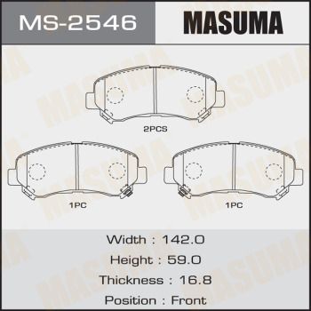 Колодки тормозные Masuma MS2546