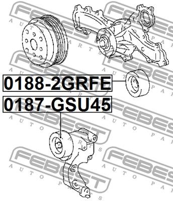 Ролик обводной FEBEST 01882GRFE