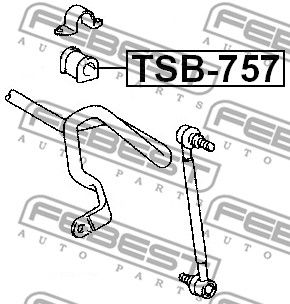 Втулка стабилизатора переднего FEBEST TSB757