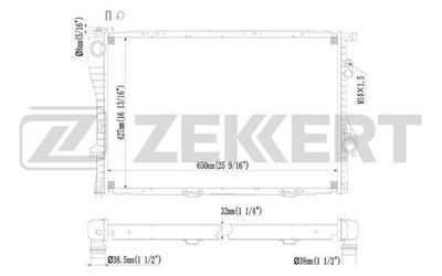 Радиатор охлаждения двигателя Zekkert MK1071