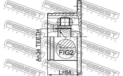 ШРУС внутренний FEBEST 1711A4
