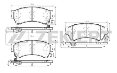Колодки тормозные дисковые передние Zekkert BS2849