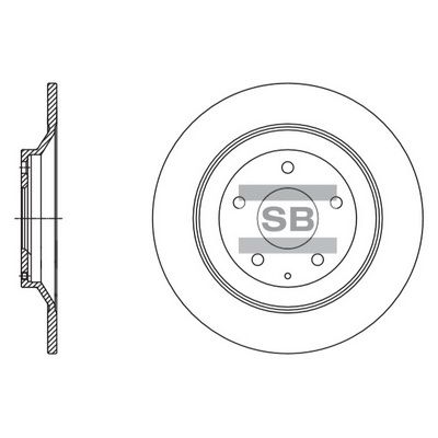 Диск тормозной задний SANGSIN SD4425