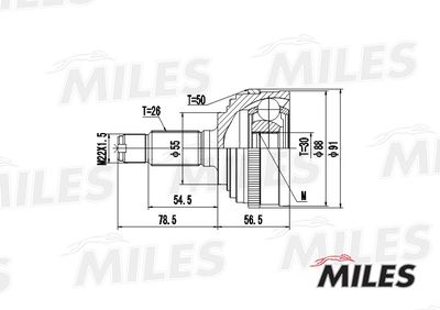 ШРУС наружный Miles GA20137