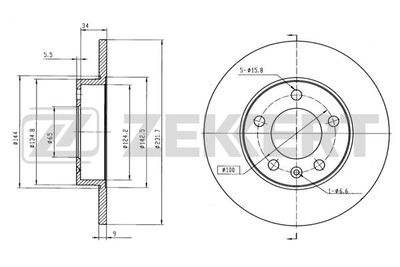 Диск тормозной задний Zekkert BS5032