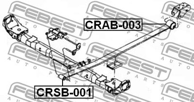 Сайлентблок рессоры задней FEBEST CRAB003