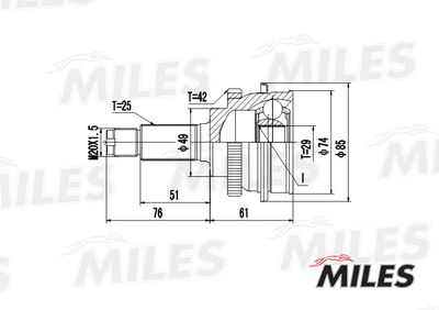 ШРУС наружный Miles GA20428