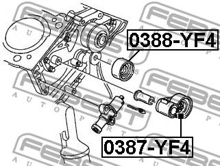 Ролик натяжителя ремня ГРМ FEBEST 0388YF4