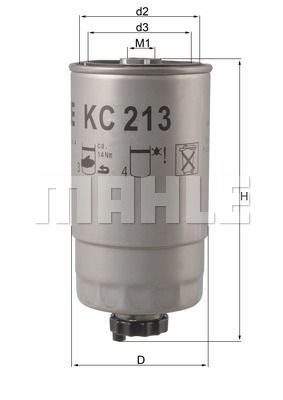 Фильтр топливный MAHLE KC213