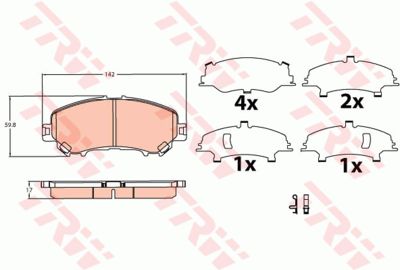 Колодки тормозные дисковые TRW GDB3622