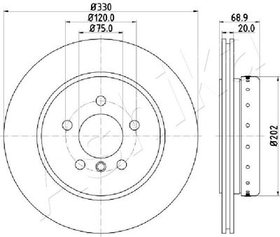Диск тормозной задний BMW 34216898733