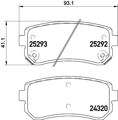 Колодки тормозные дисковые задние Nisshinbo NP6069
