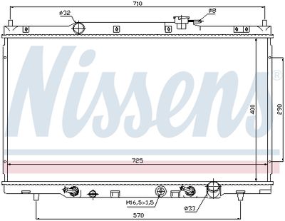 Радиатор системы охлаждения NISSENS 68106