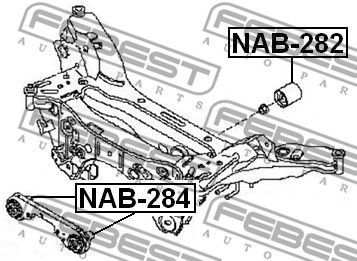 Сайлентблок заднего дифференциала FEBEST NAB282